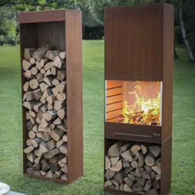 Fire Pit and Wood Storage