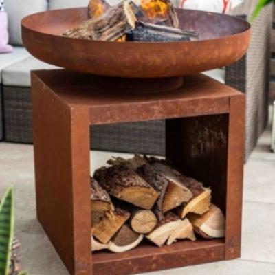Fire Pit and Wood Storage
